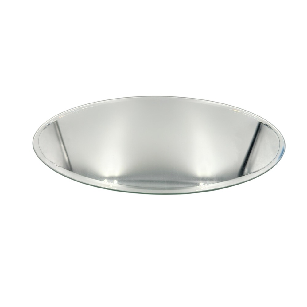 Wendell August Forge Oval Mirrored Tray Christmas Garden Aluminum Vintage